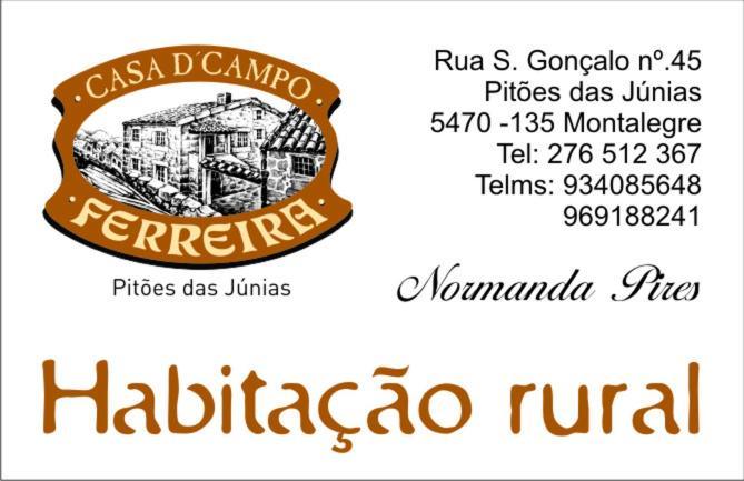 Casa D'Campo Ferreira Villa Pitoes das Junias Dış mekan fotoğraf